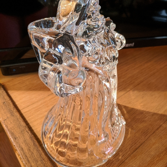 Mikasa vintage clear Crystal Santa Claus candle holder - Picture 4 of 6
